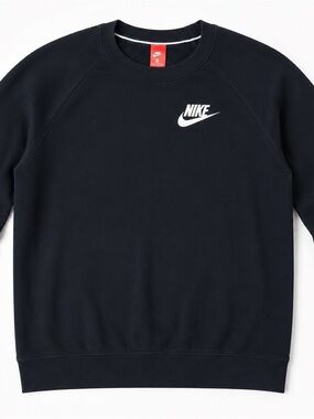 Nike Black Crewneck Sweatshirt with White Logo